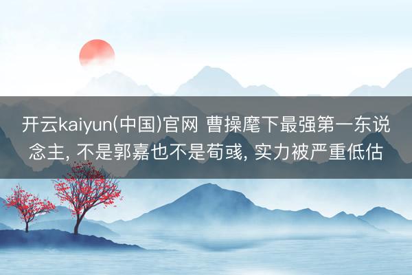 开云kaiyun(中国)官网 曹操麾下最强第一东说念主， 不是郭嘉也不是荀彧， 实力被严重低估