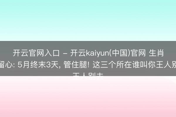 开云官网入口 - 开云kaiyun(中国)官网 生肖狗留心: 5月终末3天， 管住腿! 这三个所在谁叫你王人别去